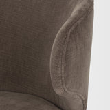 Niles Brown Fabric W/ Dark Brown Wooden Legs Wingback Dining Chair from Mercana - Luna Furniture
