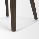 Niles Brown Fabric W/ Dark Brown Wooden Legs Wingback Dining Chair from Mercana - Luna Furniture