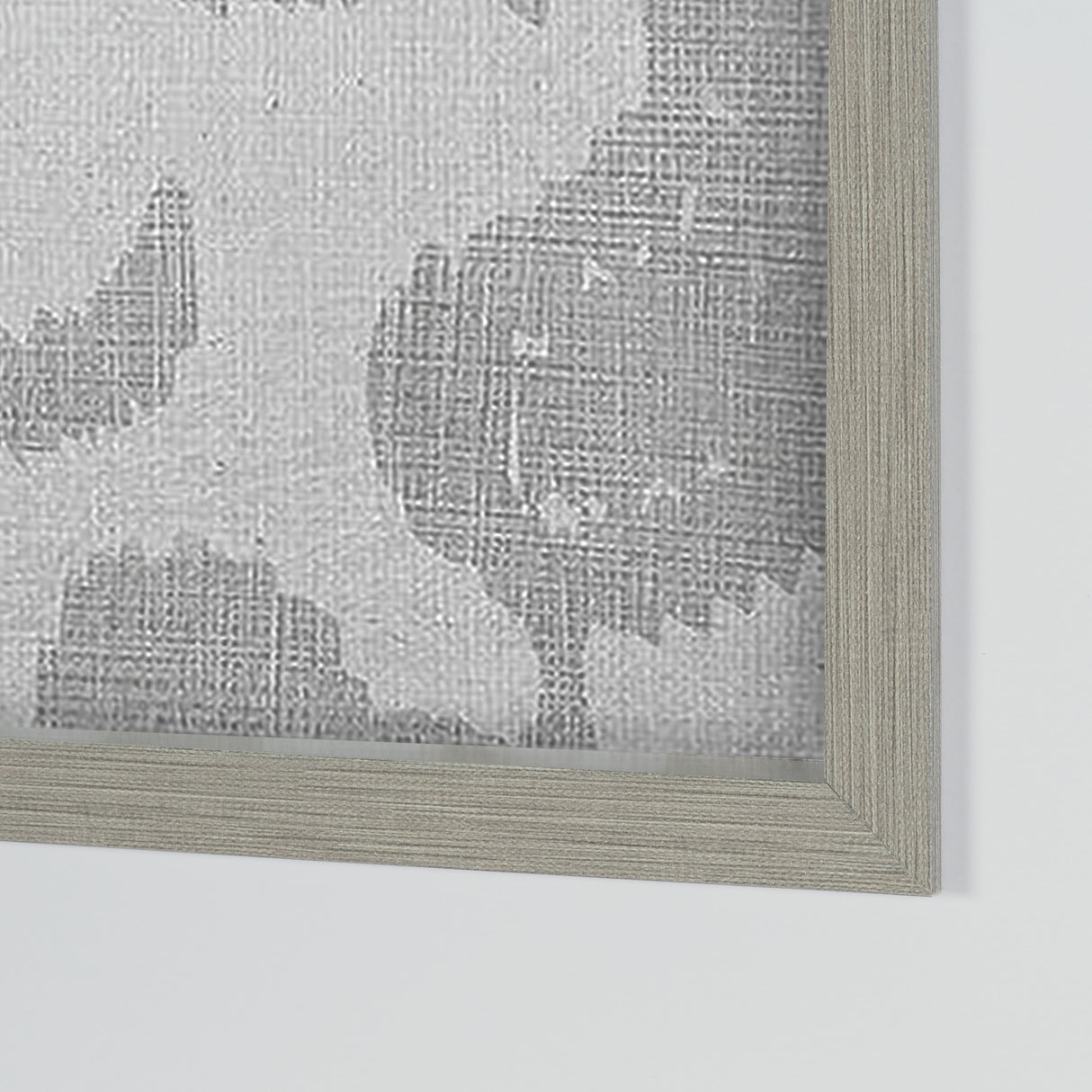 Shadow Ikat I by Chariklia Zarris a Hand Embellished Textured Framed Art Print Matted under Glass from Mercana - Luna Furniture