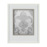 Shadow Ikat II by Chariklia Zarris a Hand Embellished Textured Framed Art Print Matted under Glass from Mercana - Luna Furniture