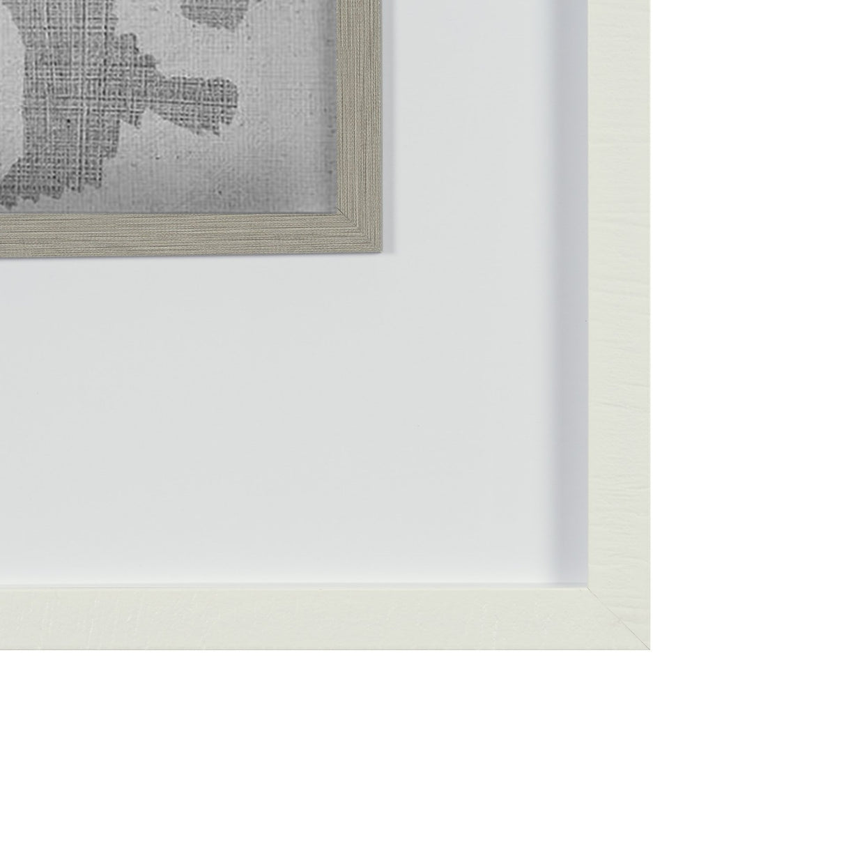 Shadow Ikat II by Chariklia Zarris a Hand Embellished Textured Framed Art Print Matted under Glass from Mercana - Luna Furniture