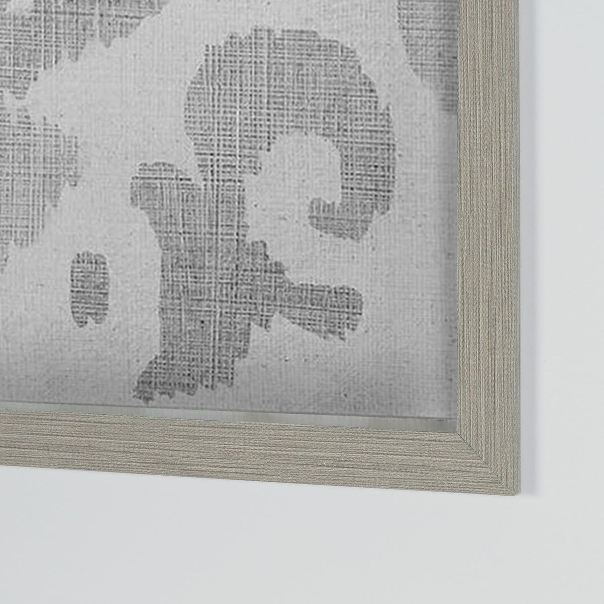 Shadow Ikat II by Chariklia Zarris a Hand Embellished Textured Framed Art Print Matted under Glass from Mercana - Luna Furniture