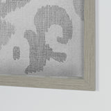 Shadow Ikat II by Chariklia Zarris a Hand Embellished Textured Framed Art Print Matted under Glass from Mercana - Luna Furniture