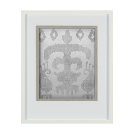 Shadow Ikat III by Chariklia Zarris a Hand Embellished Textured Framed Art Print Matted under Glass from Mercana - Luna Furniture