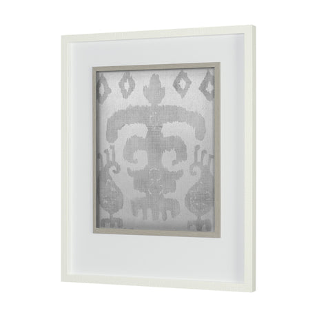 Shadow Ikat III by Chariklia Zarris a Hand Embellished Textured Framed Art Print Matted under Glass from Mercana - Luna Furniture