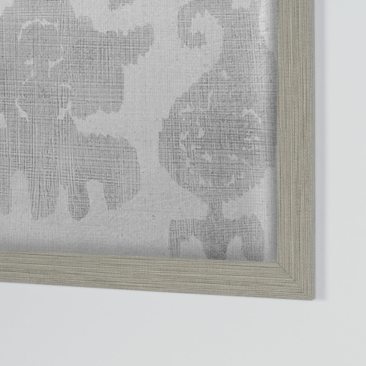 Shadow Ikat III by Chariklia Zarris a Hand Embellished Textured Framed Art Print Matted under Glass from Mercana - Luna Furniture