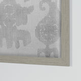 Shadow Ikat III by Chariklia Zarris a Hand Embellished Textured Framed Art Print Matted under Glass from Mercana - Luna Furniture