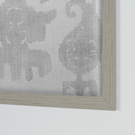 Shadow Ikat III by Chariklia Zarris a Hand Embellished Textured Framed Art Print Matted under Glass from Mercana - Luna Furniture