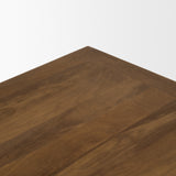 Trellyn 48" Dark Brown Wood w/ Carved Woven Base Square Coffee Table from Mercana - Luna Furniture