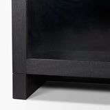Suri Black Wood w/ Glass 4-Door Closed Sideboard from Mercana - Luna Furniture