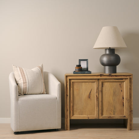 Notts Brown Wood 2-Door Accent Cabinet from Mercana - Luna Furniture