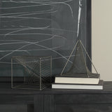 Risley 8L x 8W Gray Metal Triangular Decorative Object from Mercana - Luna Furniture
