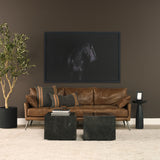 Mercer 20x20 Square Black w/Orange Stripes Decorative Pillow Cover from Mercana - Luna Furniture