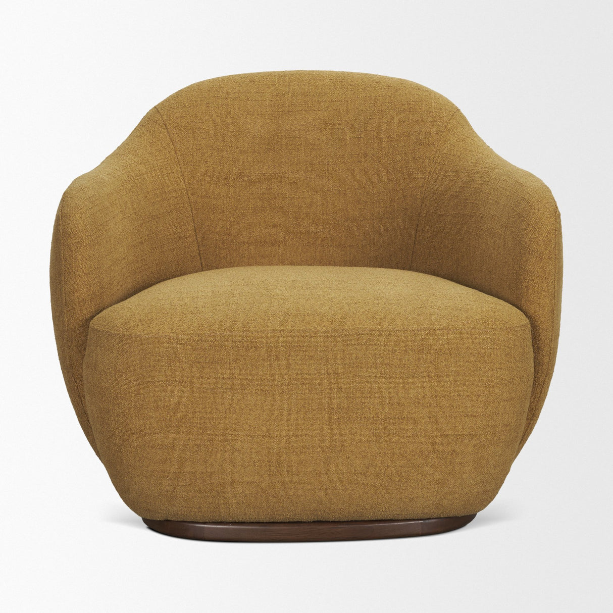 Hudson Mustard Fabric Upholstered Swivel Chair from Mercana - Luna Furniture