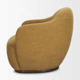 Hudson Mustard Fabric Upholstered Swivel Chair from Mercana - Luna Furniture