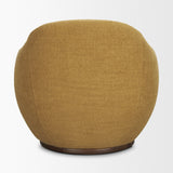 Hudson Mustard Fabric Upholstered Swivel Chair from Mercana - Luna Furniture