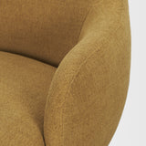 Hudson Mustard Fabric Upholstered Swivel Chair from Mercana - Luna Furniture