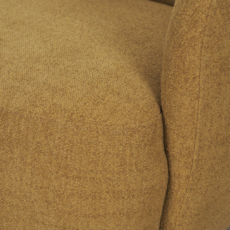 Hudson Mustard Fabric Upholstered Swivel Chair from Mercana - Luna Furniture