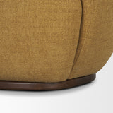 Hudson Mustard Fabric Upholstered Swivel Chair from Mercana - Luna Furniture