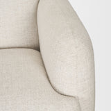 Saga Cream Fabric 3 Seater Sofa from Mercana - Luna Furniture