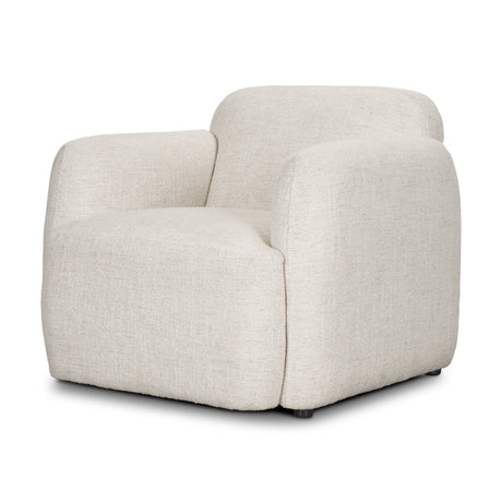 Saga Cream Fabric Upholstered Chair from Mercana - Luna Furniture