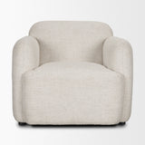 Saga Cream Fabric Upholstered Chair from Mercana - Luna Furniture