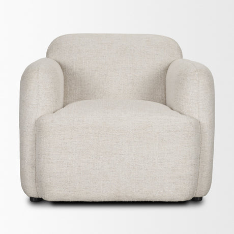 Saga Cream Fabric Upholstered Chair from Mercana - Luna Furniture