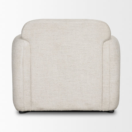 Saga Cream Fabric Upholstered Chair from Mercana - Luna Furniture