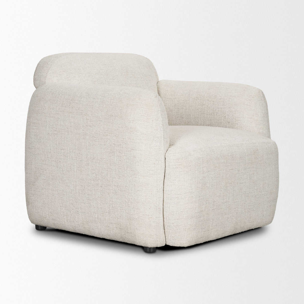 Saga Cream Fabric Upholstered Chair from Mercana - Luna Furniture
