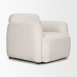 Saga Cream Fabric Upholstered Chair from Mercana - Luna Furniture