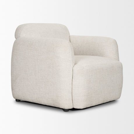 Saga Cream Fabric Upholstered Chair from Mercana - Luna Furniture