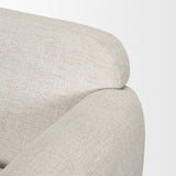 Saga Cream Fabric Upholstered Chair from Mercana - Luna Furniture
