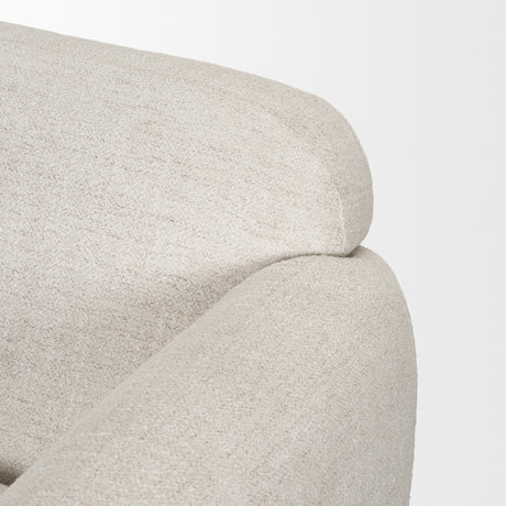 Saga Cream Fabric Upholstered Chair from Mercana - Luna Furniture