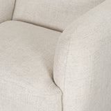 Saga Cream Fabric Upholstered Chair from Mercana - Luna Furniture