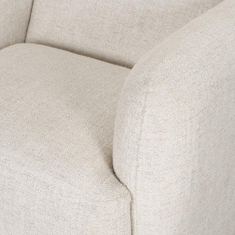 Saga Cream Fabric Upholstered Chair from Mercana - Luna Furniture