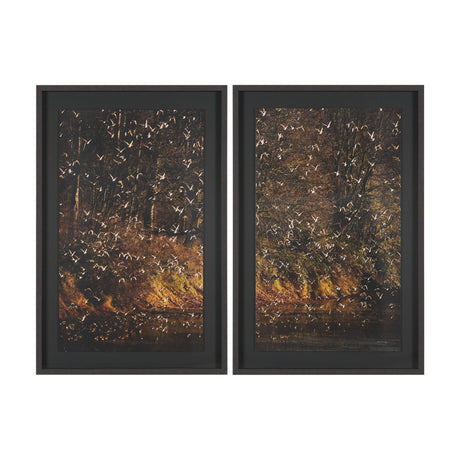 Gilded Flight by Chad Mackay Textured Framed Photo Print Matted under Glass (Set of 2) from Mercana - Luna Furniture