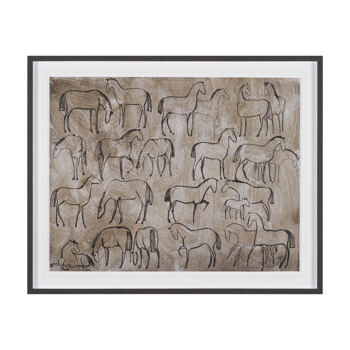 Buckskin by Mercana Studio Hand-Embellished Textured Framed Artwork Matted Under Glass from Mercana - Luna Furniture