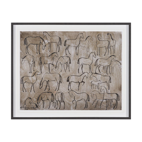 Buckskin by Mercana Studio Hand-Embellished Textured Framed Artwork Matted Under Glass from Mercana - Luna Furniture