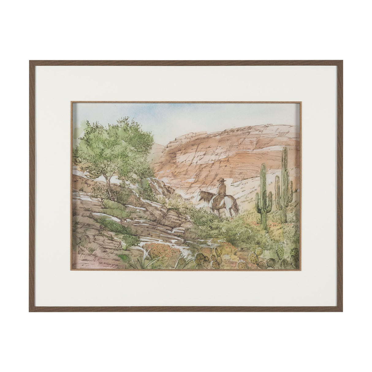 Red Rock Country I by Mercana Studio Hand-Embellished Framed Artwork Matted under Glass from Mercana - Luna Furniture