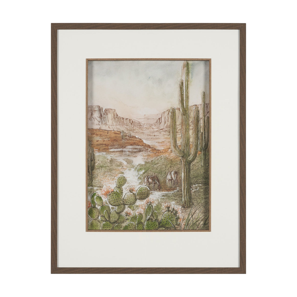 Red Rock Country III by Mercana Studio Hand-Embellished Framed Artwork Matted under Glass from Mercana - Luna Furniture