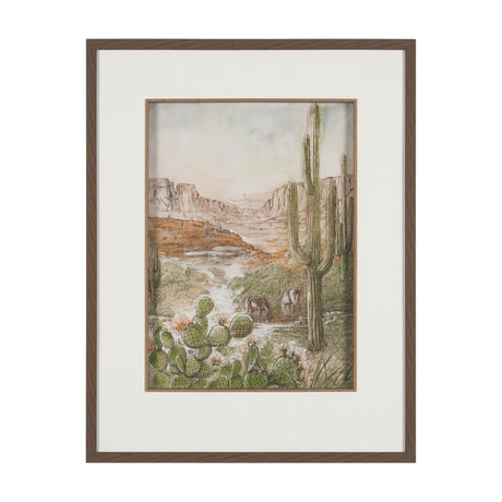 Red Rock Country III by Mercana Studio Hand-Embellished Framed Artwork Matted under Glass from Mercana - Luna Furniture