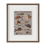 Fish Pattern II by Mercana Studio Hand-Embellished Textured Framed Artwork Matted under Glass from Mercana - Luna Furniture