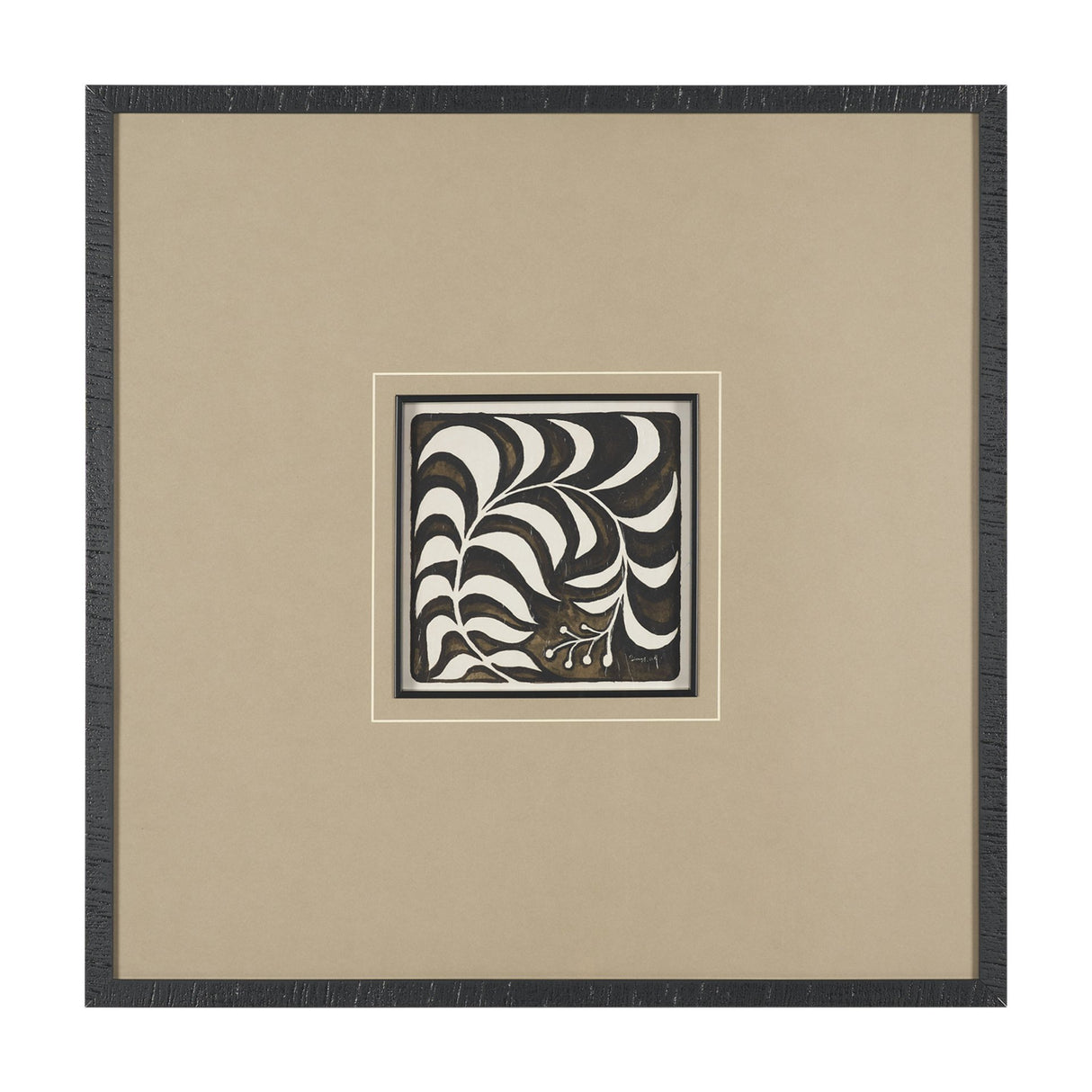 Spanish Tile Dark IV by Mercana Studio Textured Framed Artwork Matted under Glass from Mercana - Luna Furniture
