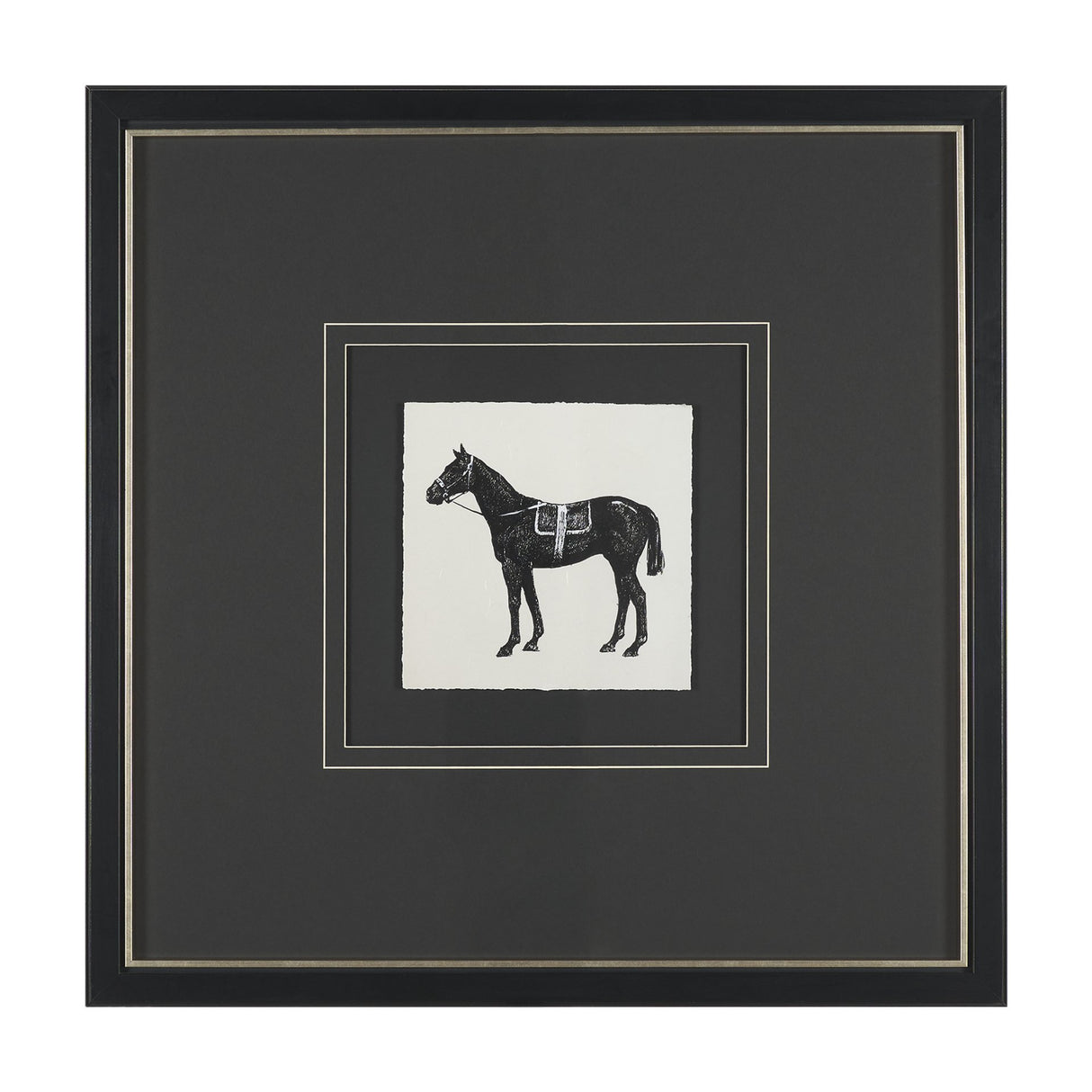 Equestrian Etching I by Mercana Studio Hand-Embellished Textured Framed Artwork Matted under Glass from Mercana - Luna Furniture