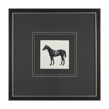 Equestrian Etching I by Mercana Studio Hand-Embellished Textured Framed Artwork Matted under Glass from Mercana - Luna Furniture