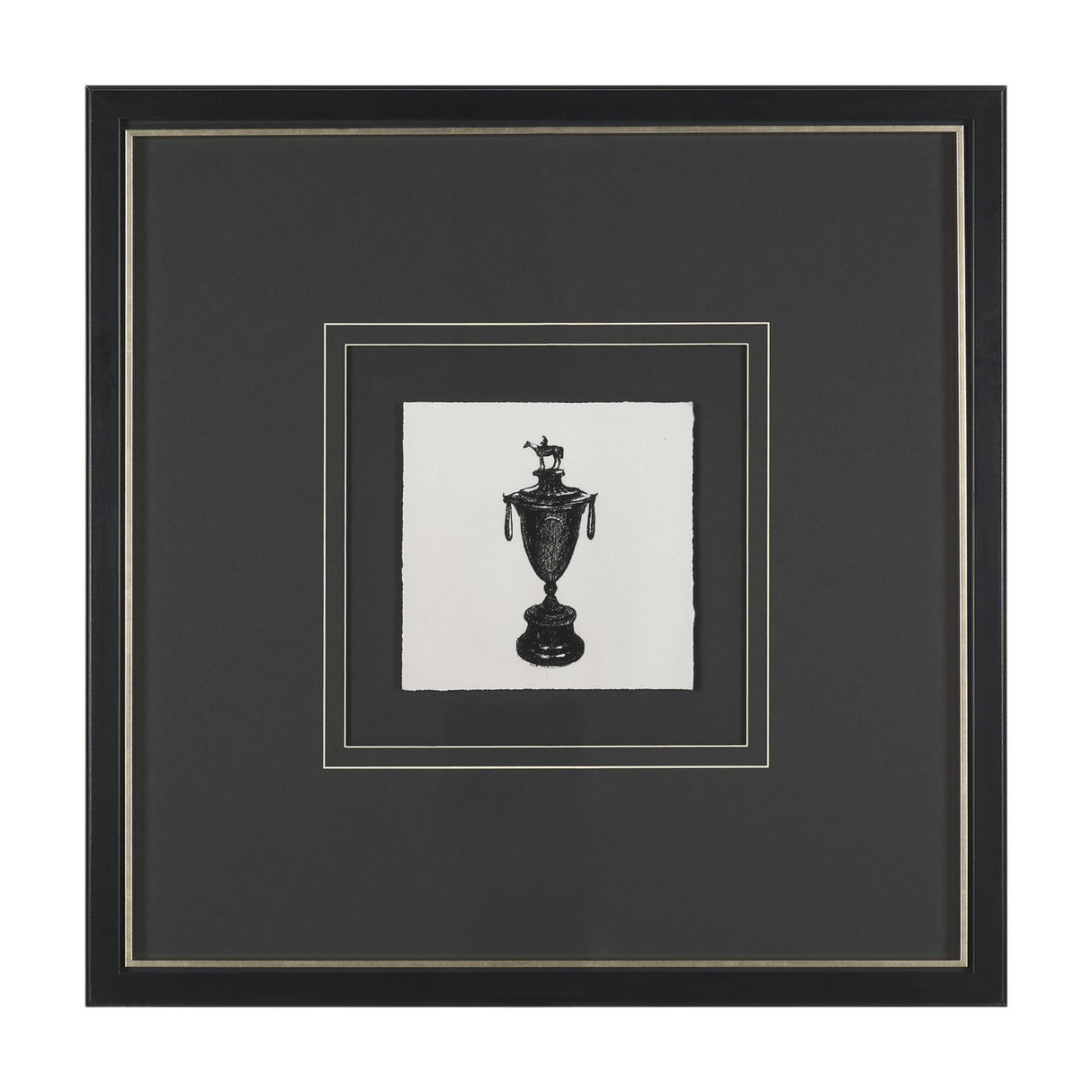 Equestrian Etching II by Mercana Studio Hand-Embellished Textured Framed Artwork Matted under Glass from Mercana - Luna Furniture
