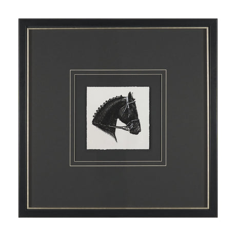 Equestrian Etching IV by Mercana Studio Hand-Embellished Textured Framed Artwork Matted under Glass from Mercana - Luna Furniture