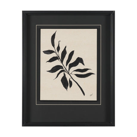 Laurel Branch by Cristina Bartl Villa Hand-Embellished Textured Framed Artwork Matted Under Glass from Mercana - Luna Furniture