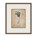 Golf Swing I by Mercana Studio Hand-Embellished Framed Artwork Matted under Glass from Mercana - Luna Furniture