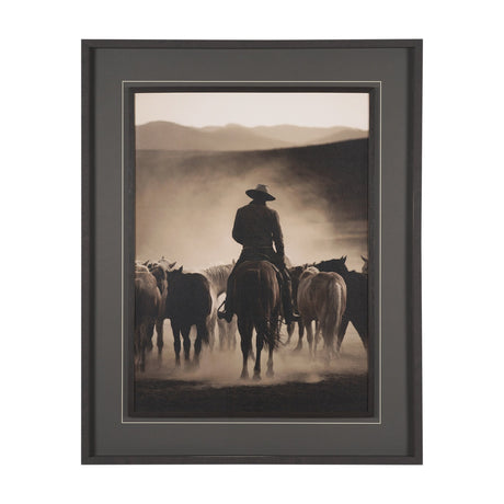 Western Horse Drive by Andreas Magnusson Textured FramedPhoto Print Matted under Glass from Mercana - Luna Furniture